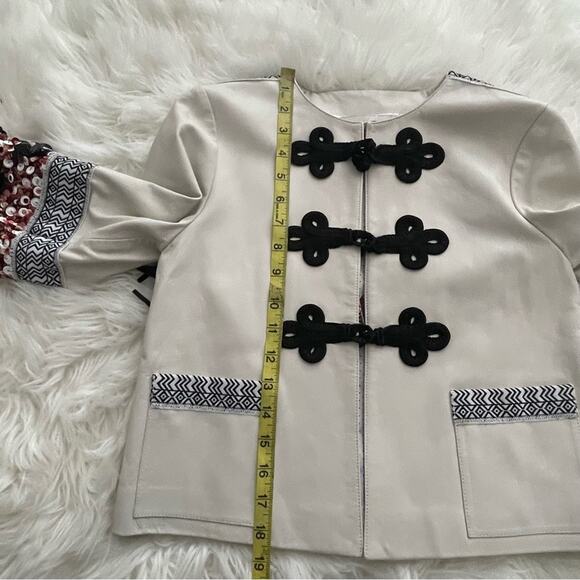 Nomadi Deluxe Artisan Leather Sequin Jacket XS New Boho  Sequins - Picture 14 of 14